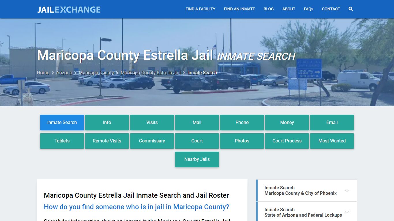 Maricopa County Estrella Jail Inmate Search - Jail Exchange